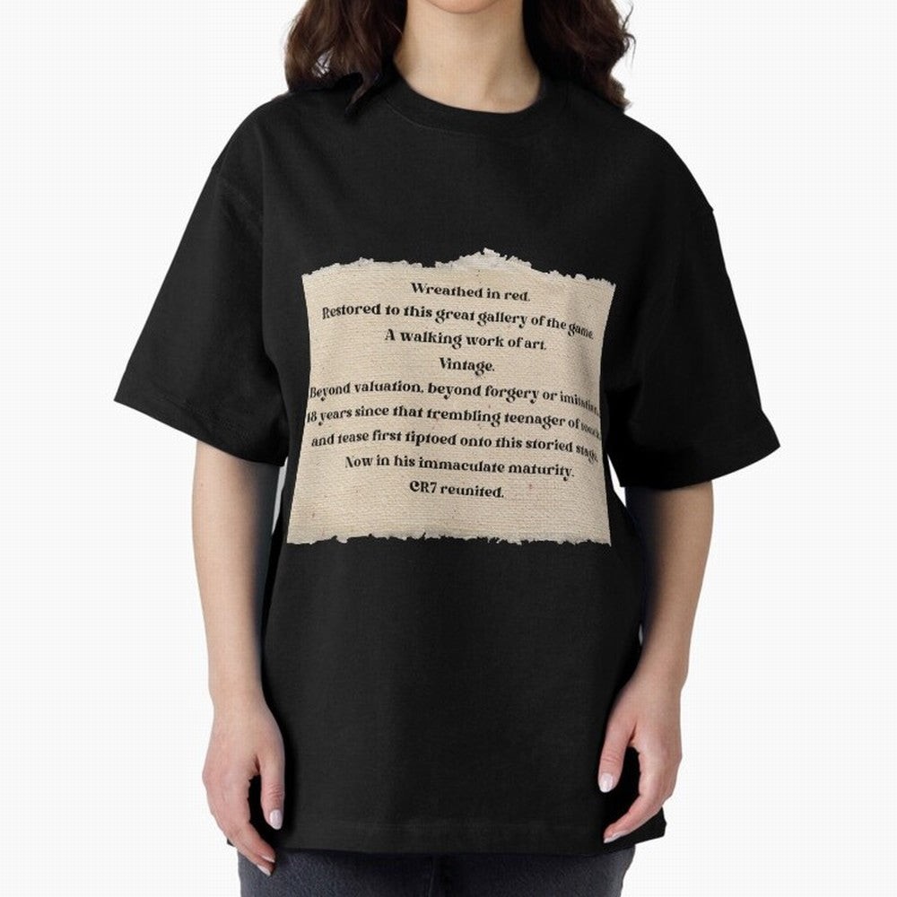 Cristiano Ronaldo Peter Drury Oversized T-Shirt Upgrade FIFA World Cup 2026 USA Canada Mexico Centered on Messi, CR7 and Mbappe, Spain Energy, Retro Football Energy, Iconic Rivalries, Trophy Chase Drama and Stadium Atmosphere; Perfect for People