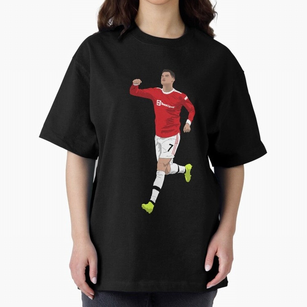 Cristiano Ronaldo Right Here Goal Celebration Oversized T-Shirt Make Every Match About FIFA World Cup 2026 Spirit, Built around Netherlands, Haaland, Fan Favorite Moments, National Team Passion, Big Match Drama and Soccer History; Built for