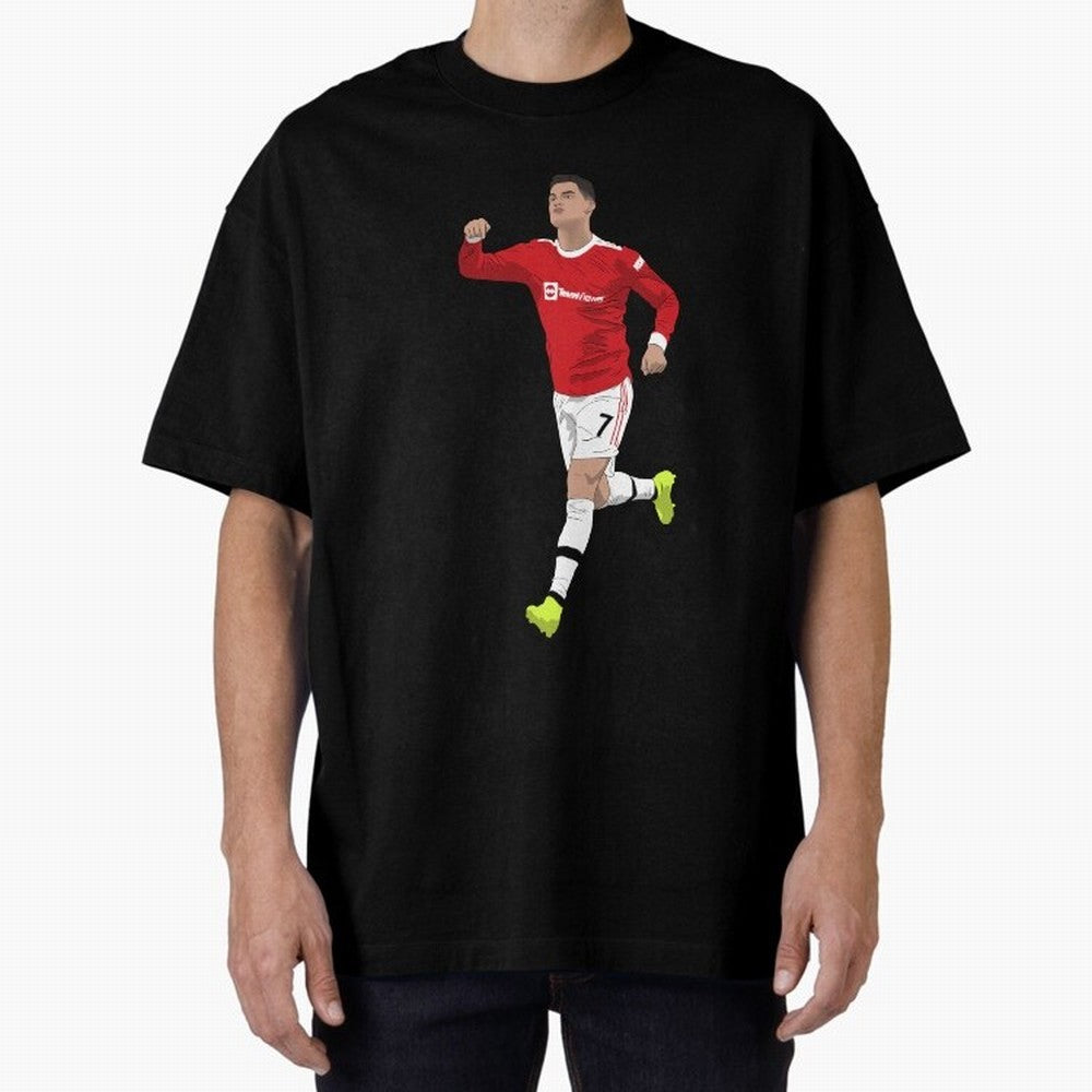 Cristiano Ronaldo Right Here Goal Celebration Oversized T-Shirt Make Every Match About FIFA World Cup 2026 Spirit, Built around Netherlands, Haaland, Fan Favorite Moments, National Team Passion, Big Match Drama and Soccer History; Built for