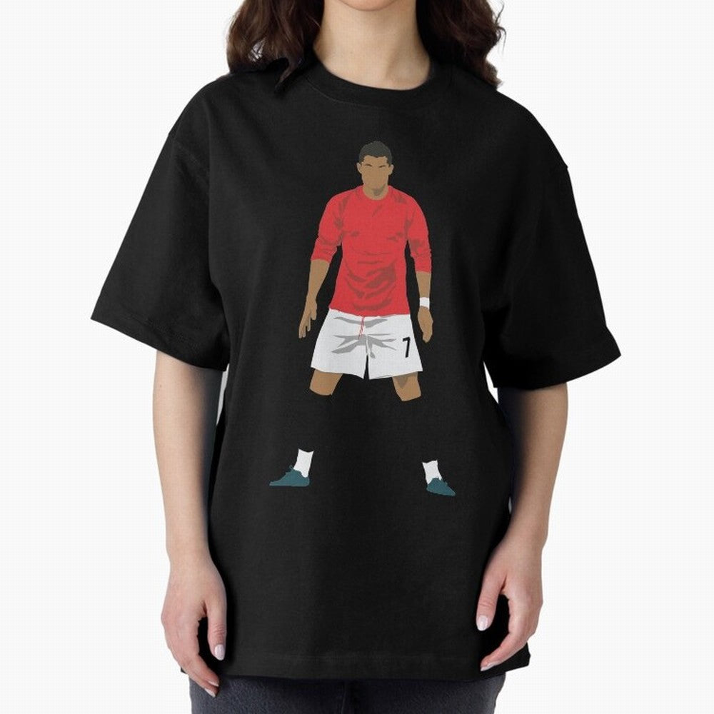 Cristiano Ronaldo MUFC Oversized T-Shirt Remember Iconic Moments from the FIFA World Cup 2026 USA Canada Mexico Journey through Neymar Highlights, Brazil, Portugal and Argentina Pride, Sports Nostalgia, International Competition, Famous Players and
