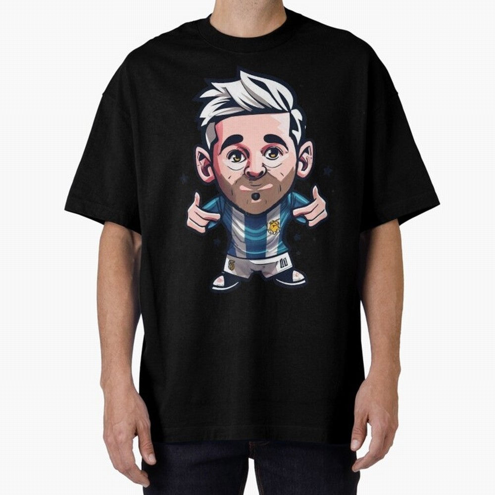 Lionel Messi Oversized T-Shirt Join FIFA World Cup 2026 Made for Messi and Cristiano Ronaldo, England Energy, Vintage Soccer Flavor, Modern Football Stars, National Flags and Final Night Emotion; Ideal for Fans Who Follow Messi, Cristiano Ronaldo,