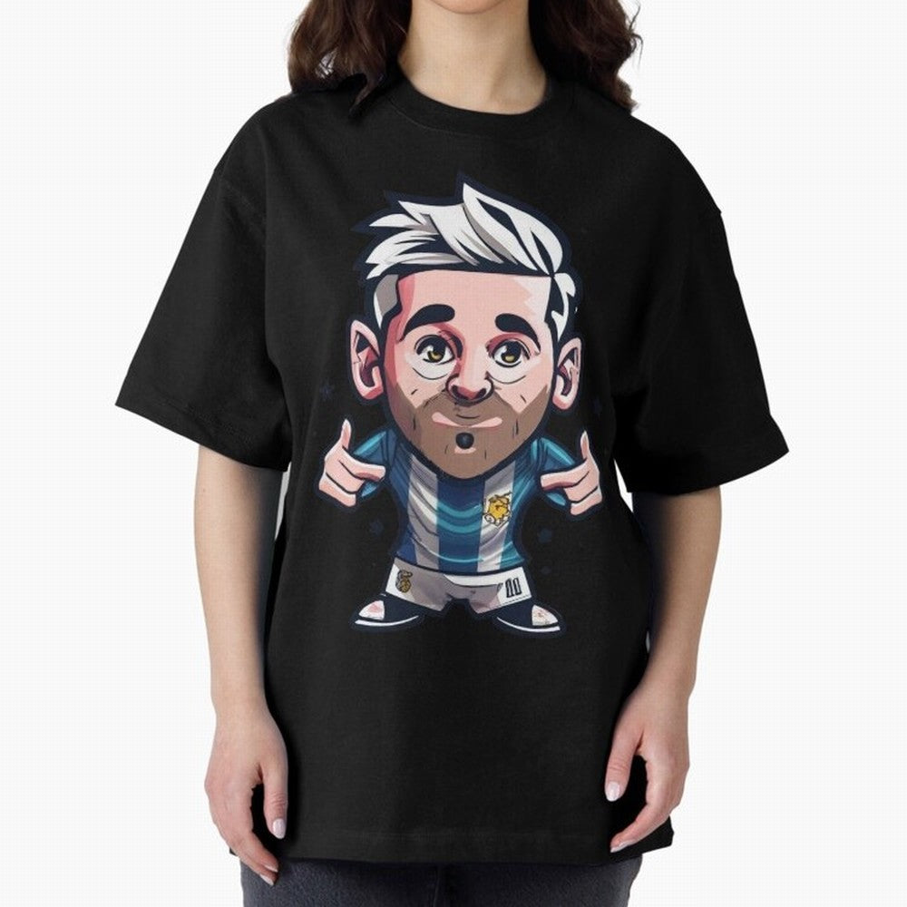 Lionel Messi Oversized T-Shirt Join FIFA World Cup 2026 Made for Messi and Cristiano Ronaldo, England Energy, Vintage Soccer Flavor, Modern Football Stars, National Flags and Final Night Emotion; Ideal for Fans Who Follow Messi, Cristiano Ronaldo,