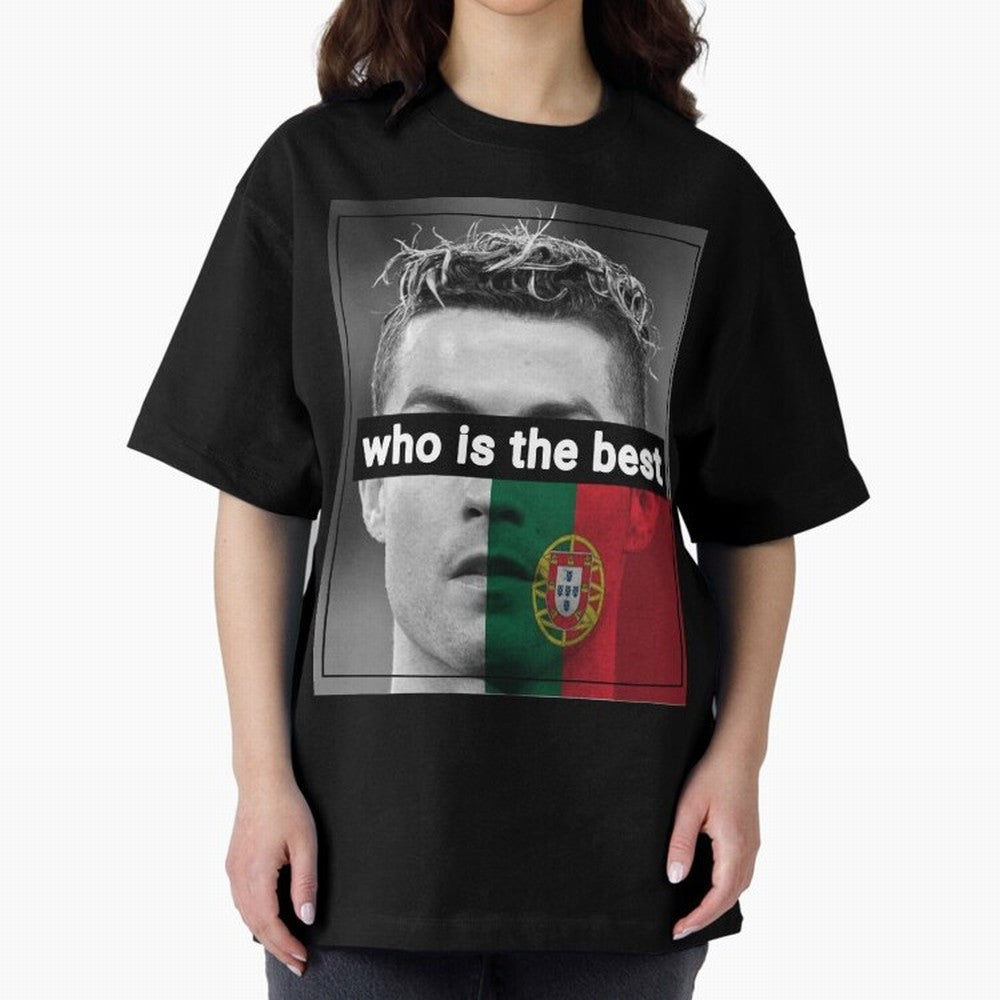 ronaldo Oversized T-Shirt Bring Match Day Hype around FIFA World Cup 2026, CR7 and Messi, Germany, Tournament Hype, Historic Matchups, Family Viewing Parties and Global Sports Pride; Made for Die Hard Supporters, Soccer Lovers, Game Day Photos and