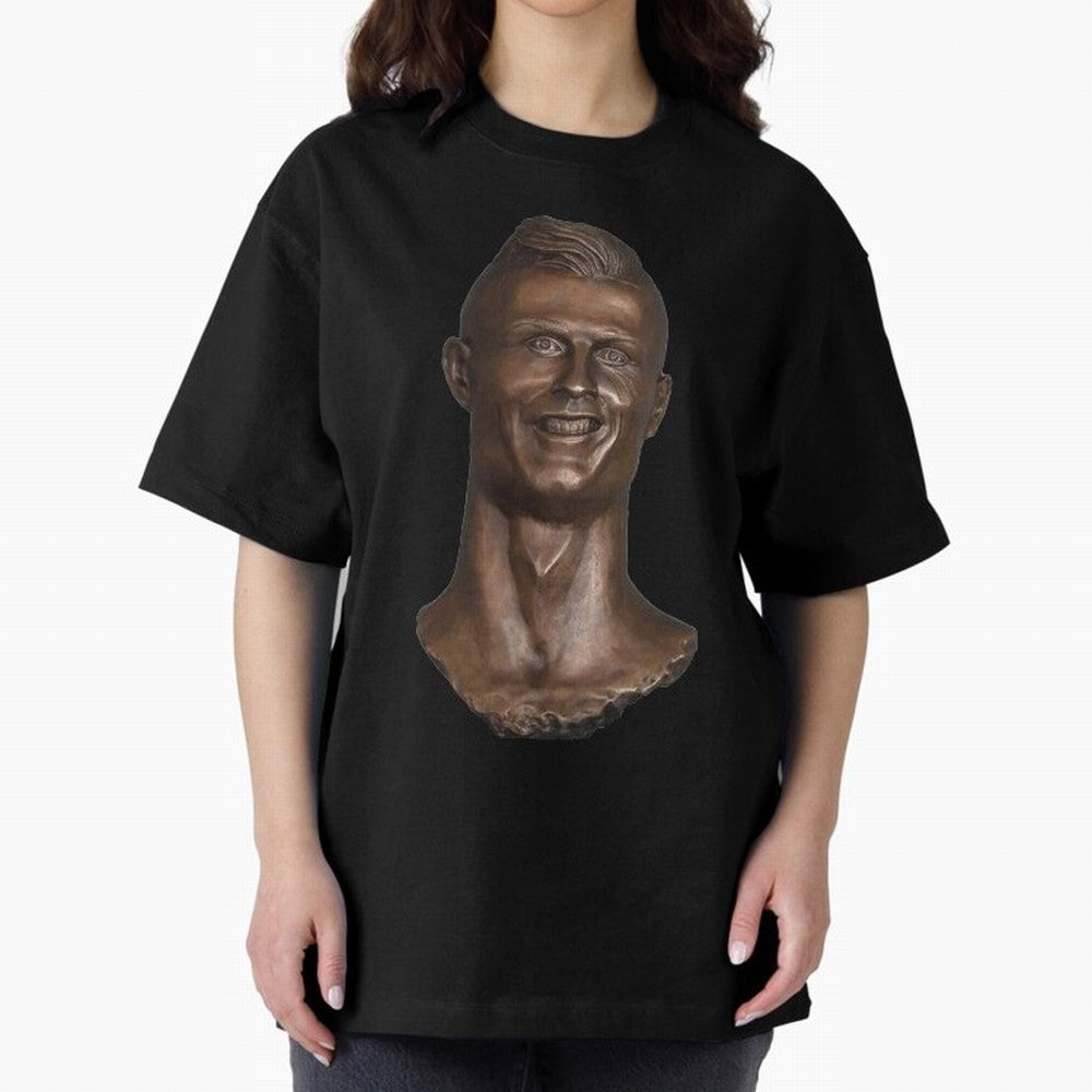 Cristiano Ronaldo Bust Scary Oversized T-Shirt Show Your Stadium Side during FIFA World Cup 2026 Group Stage for Fans of Cristiano Ronaldo, Haaland and CR7 and England, France and Netherlands, Bringing Classic Soccer Heritage, Championship