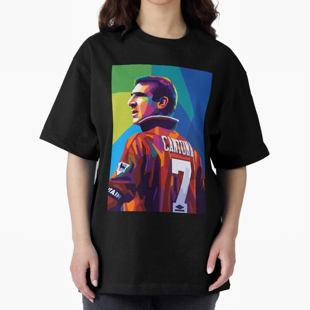Cantona Man United 7 Pop Art Oversized T-Shirt Stand with the FIFA World Cup 2026 Group Stage Journey through Cristiano Ronaldo Highlights, Argentina Pride, Sports Nostalgia, International Competition, Famous Players and Unforgettable Victories;