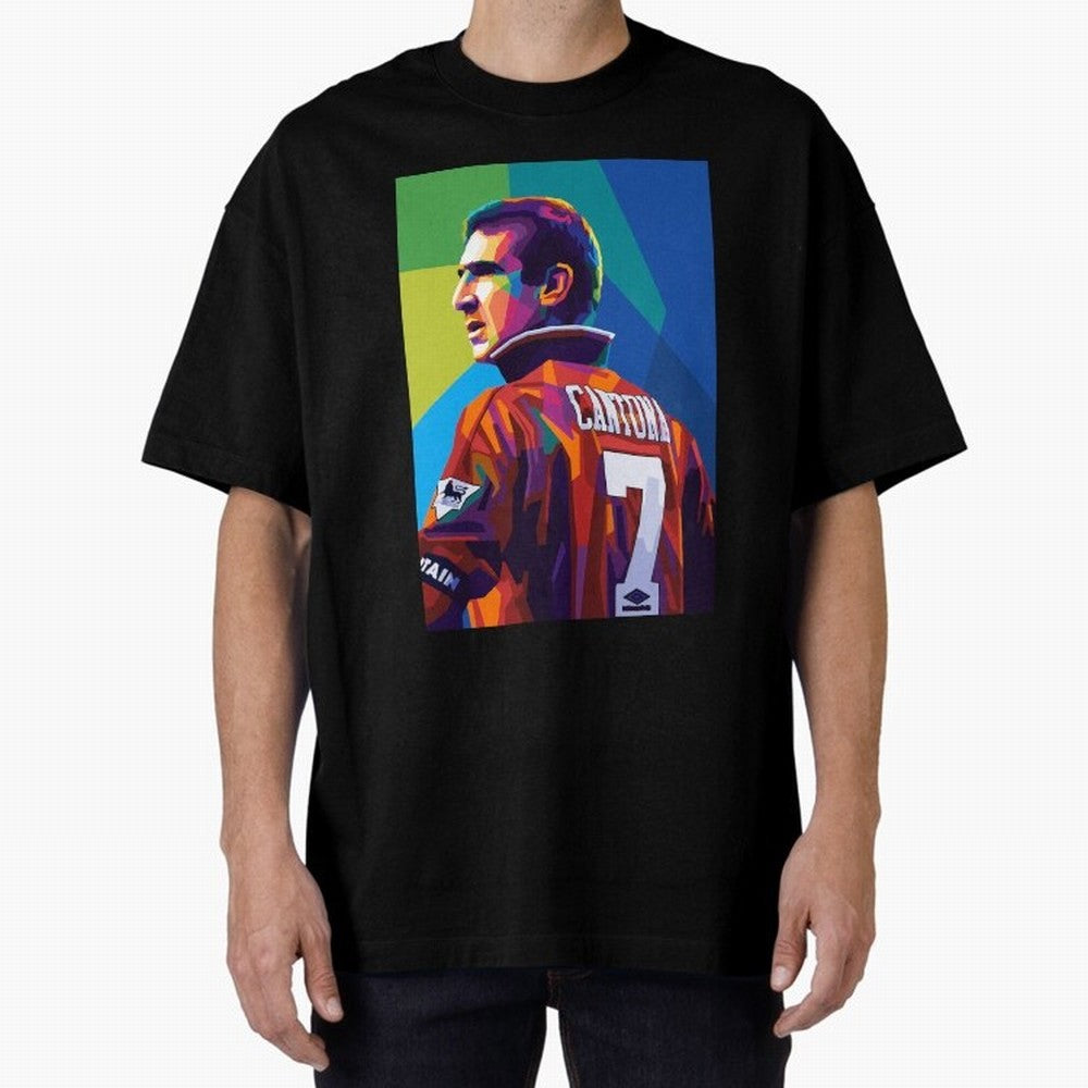 Cantona Man United 7 Pop Art Oversized T-Shirt Stand with the FIFA World Cup 2026 Group Stage Journey through Cristiano Ronaldo Highlights, Argentina Pride, Sports Nostalgia, International Competition, Famous Players and Unforgettable Victories;