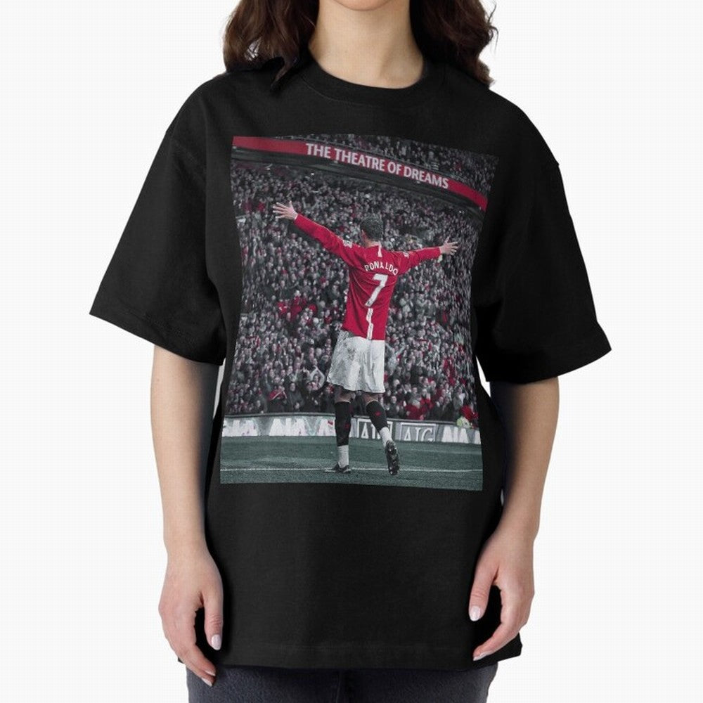 Cristiano Ronaldo Manchester United Oversized T-Shirt Live for the Drama of FIFA World Cup 2026 Spirit, Filled with France and Portugal, Messi, Neymar and Mbappe, Soccer Culture, Superstar Moments, National Team Dreams and Competitive Fire; Ideal