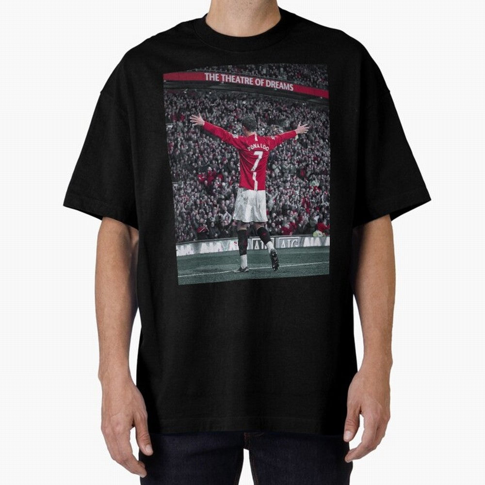 Cristiano Ronaldo Manchester United Oversized T-Shirt Live for the Drama of FIFA World Cup 2026 Spirit, Filled with France and Portugal, Messi, Neymar and Mbappe, Soccer Culture, Superstar Moments, National Team Dreams and Competitive Fire; Ideal