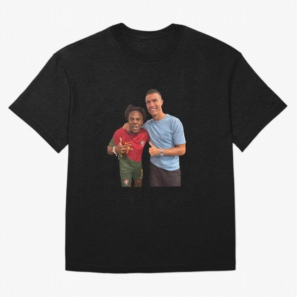 ISHOWSPEED MET RONALDO Oversized T-Shirt Cheer through Every Moment of FIFA World Cup 2026 USA Canada Mexico Spirit, Inspired by France, Neymar, Haaland and Cristiano Ronaldo, Worldwide Fan Energy, Dramatic Goals, Stadium Lights and Championship