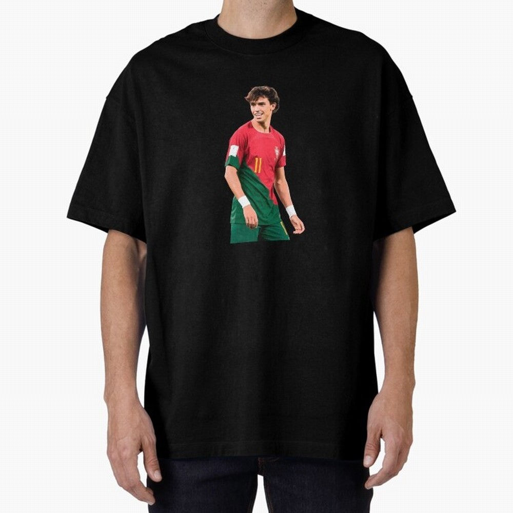 Joao Felix Oversized T-Shirt Capture FIFA World Cup 2026 USA Canada Mexico Spirit, Filled with France and Portugal, Messi and Cristiano Ronaldo, Fan Favorite Moments, National Team Passion, Big Match Drama and Soccer History; Great for Watch