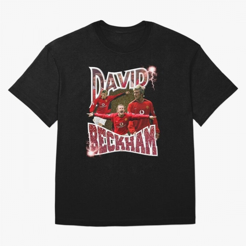 David Beckham Graphic Tee Oversized T-Shirt Show Passion for the Stars of Match Day Hype around FIFA World Cup 2026 USA Canada Mexico, Neymar, Haaland and Cristiano Ronaldo, England, France and Netherlands, Goal Celebration Energy, Supporter