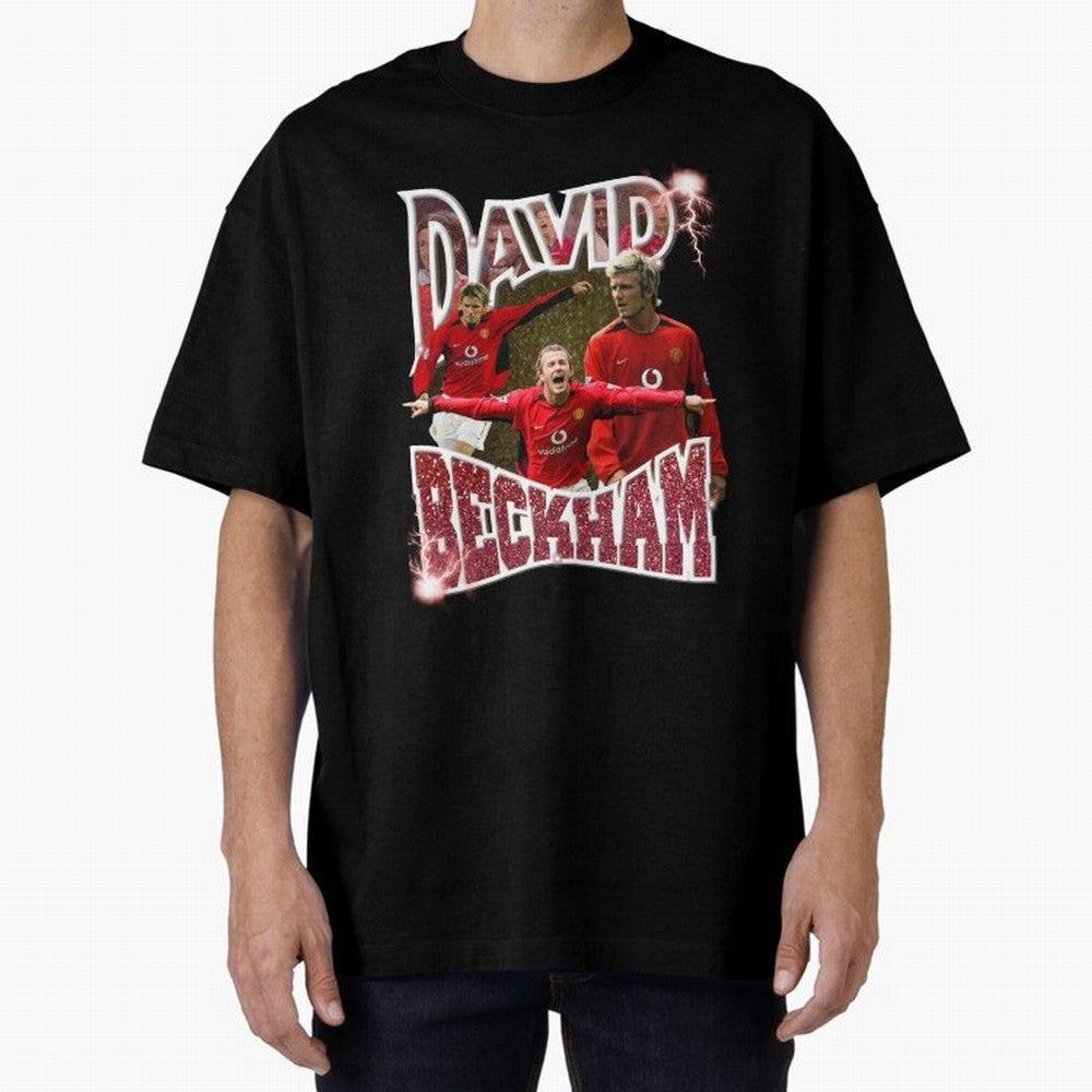 David Beckham Graphic Tee Oversized T-Shirt Show Passion for the Stars of Match Day Hype around FIFA World Cup 2026 USA Canada Mexico, Neymar, Haaland and Cristiano Ronaldo, England, France and Netherlands, Goal Celebration Energy, Supporter