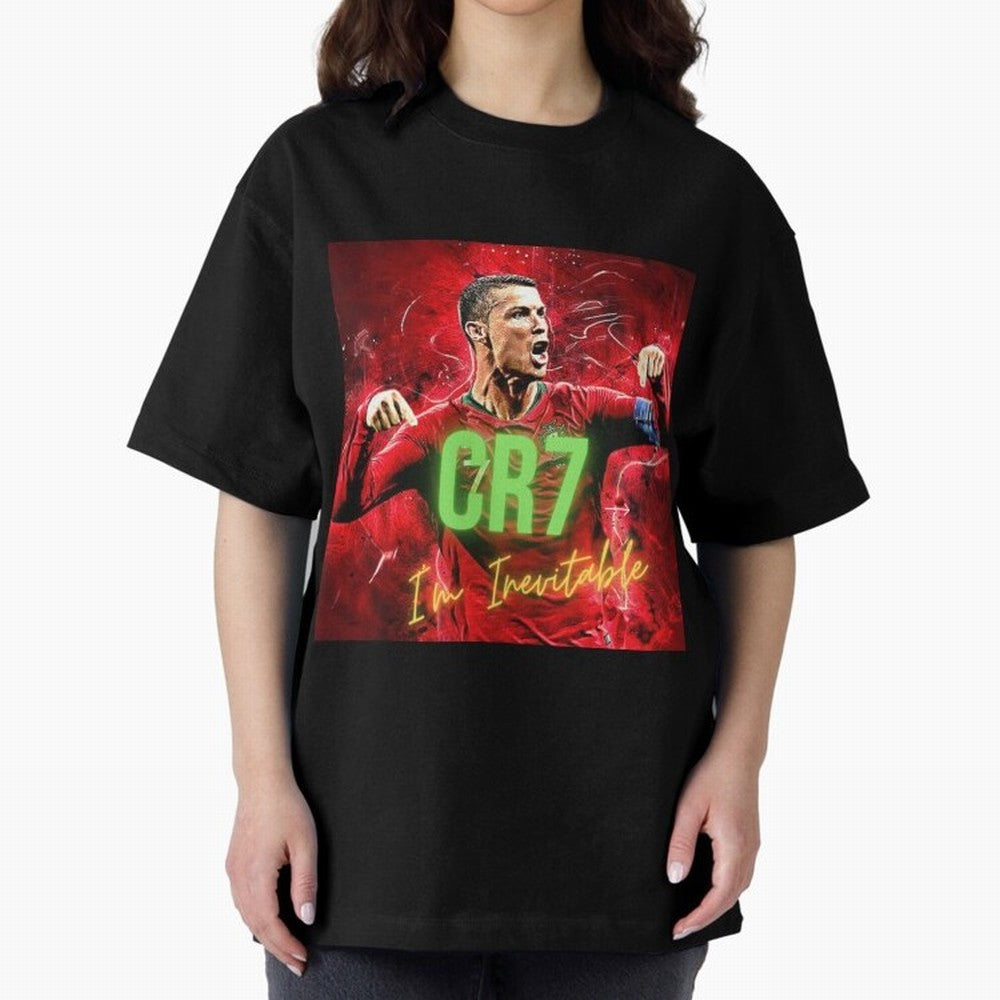 CR7 Oversized T-Shirt Bring FIFA World Cup 2026 USA Canada Mexico Spirit, Made for England, Haaland, Vintage Soccer Flavor, Modern Football Stars, National Flags and Final Night Emotion; Made for Collectors Who Enjoy Iconic Players, Country Pride,