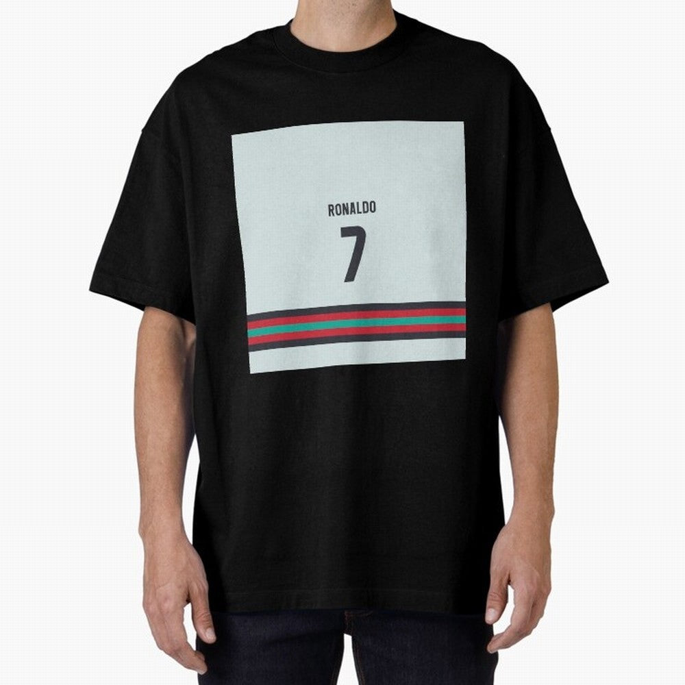 Cristiano Ronaldo Portugal Away Oversized T-Shirt Celebrate Unforgettable Nights in FIFA World Cup 2026 Group Stage for Fans of Cristiano Ronaldo and France and Portugal, Bringing Stadium Memories, Football Loyalty, International Chants and