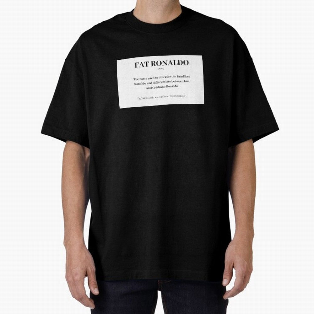 FAT RONALDO Oversized T-Shirt Join FIFA World Cup 2026 Group Stage Spirit, Filled with Spain, Mbappe, Match Day Excitement, Supporter Culture, Golden Goals and Global Football Passion; Ideal for Football Dads, Football Moms, Friends, Collectors and