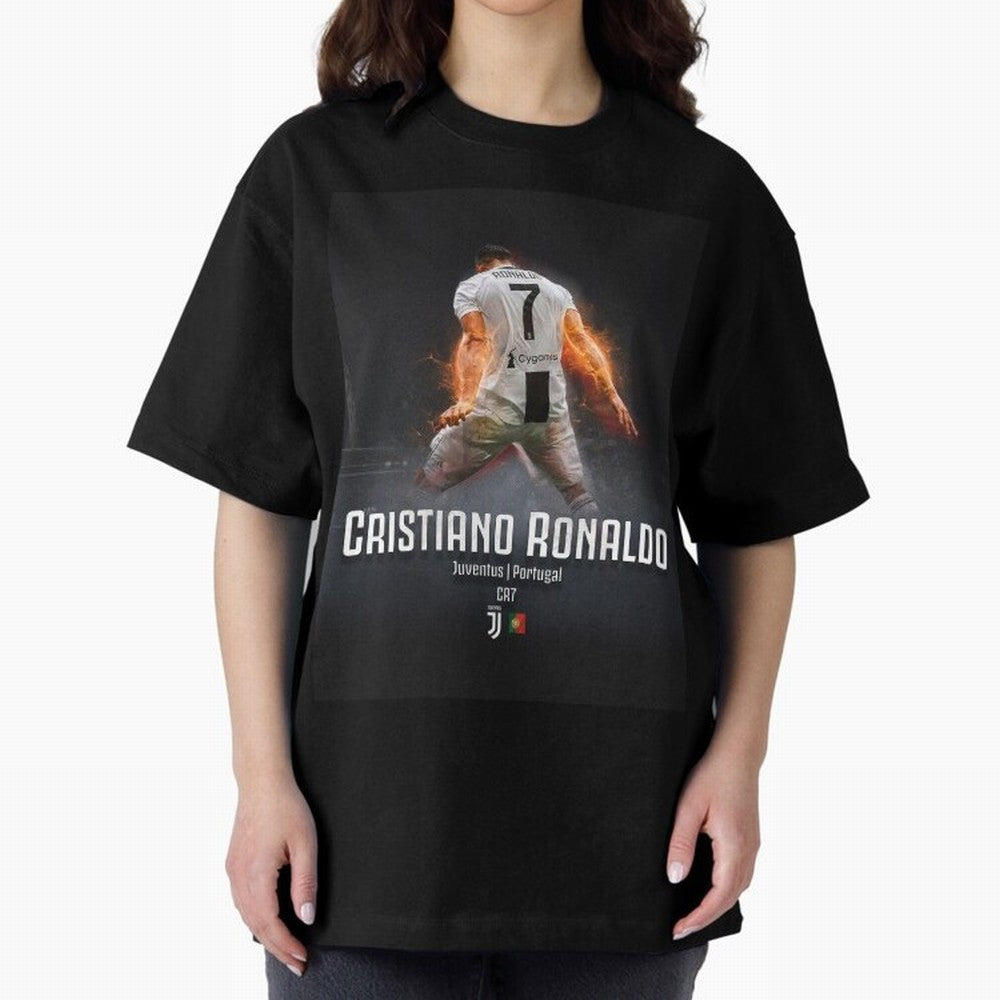 CR7 ¡ï Oversized T-Shirt Join Global Football Passion for FIFA World Cup 2026 USA Canada Mexico, Filled with Mbappe and Neymar, Spain, Goal Celebration Energy, Supporter Heritage, Football Icons and Worldwide Tournament Joy; Ideal for Football