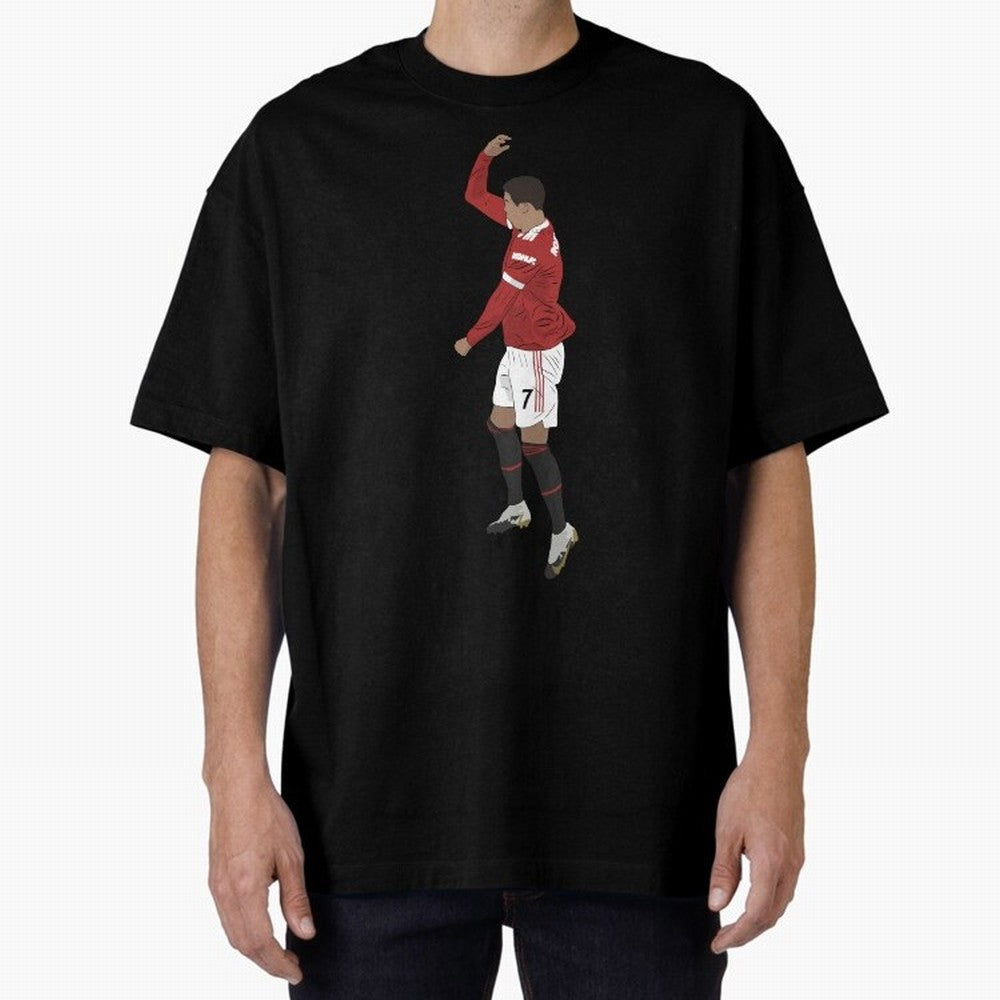 Cristiano Ronaldo Pirouette Siuuuu Goal Celebration Oversized T-Shirt Celebrate National Team Dreams in Match Day Hype around FIFA World Cup 2026, Messi and Cristiano Ronaldo, Portugal, Supporter Pride, Iconic Celebrations, Legendary Names and