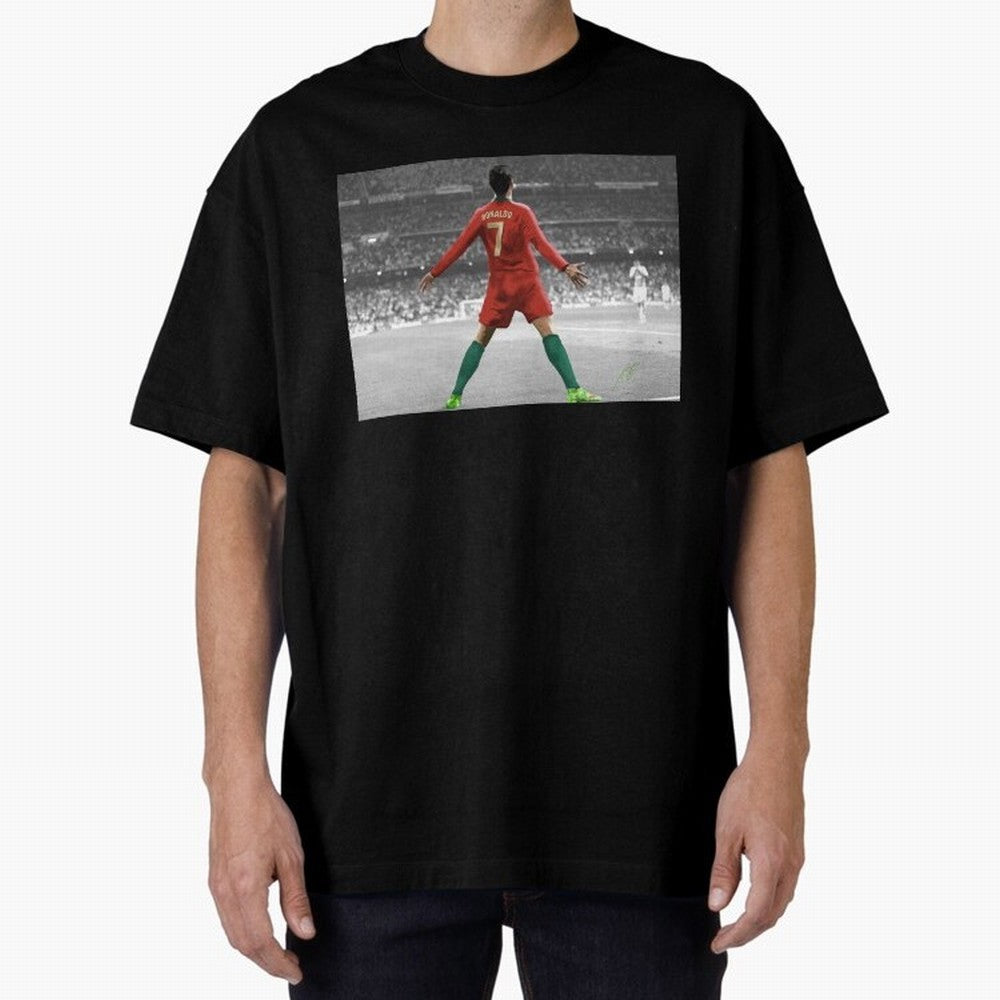 Portugal's Cristiano Ronaldo Oversized T-Shirt Celebrate the Stars of Global Football Passion for FIFA World Cup 2026 Group Stage, Driven by CR7 and Messi, Germany, Soccer Culture, Superstar Moments, National Team Dreams and Competitive Fire; Great