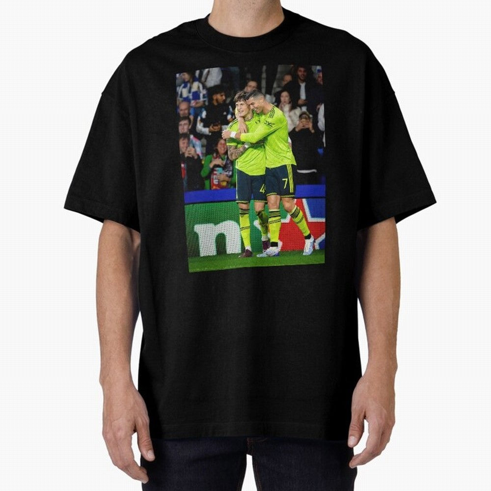 Cristiano Ronaldo And Garnacho ,Ronaldo Gifts,Ronaldo Cover,Ronaldo Prints Oversized T-Shirt Celebrate Rivalries and Pride in Global Football Passion for FIFA World Cup 2026 USA Canada Mexico, Celebrating Messi, CR7 and Mbappe, England, France and