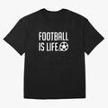 Football Is Life (Blue BG) Oversized T-Shirt Relive Legendary Nights from FIFA World Cup 2026 Group Stage Featuring Haaland and Mbappe, Argentina and Brazil Energy, Stadium Chants, National Pride, Trophy Dreams and Unforgettable Football Memories;