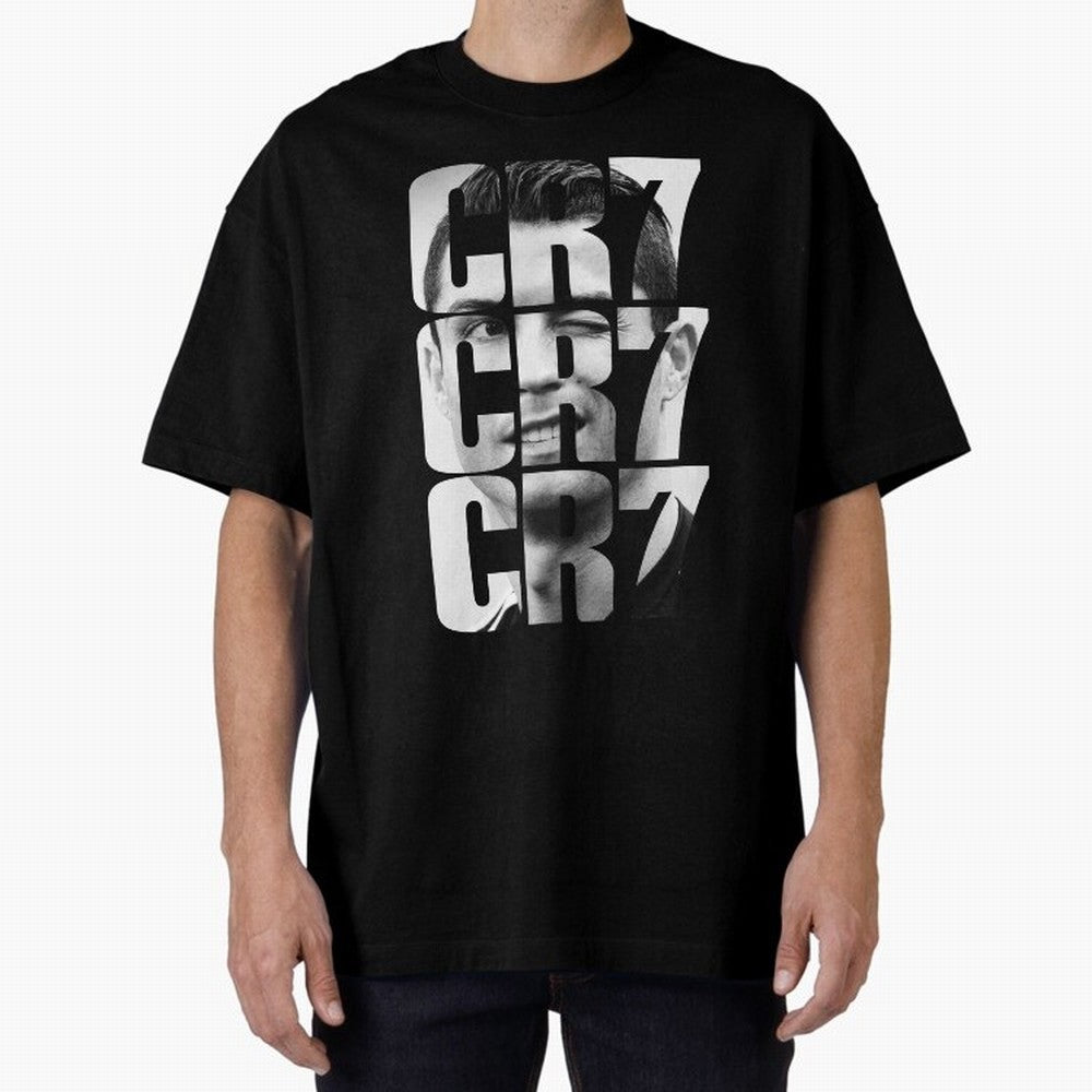 CR7 smile Oversized T-Shirt Represent Global Football Passion for FIFA World Cup 2026, Highlighting Haaland and Mbappe, Brazil, Portugal and Argentina, Goal Celebration Energy, Supporter Heritage, Football Icons and Worldwide Tournament Joy; Ideal