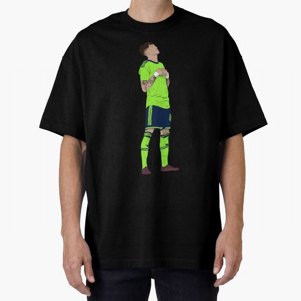 Alejandro Garnacho Ronaldo Peace Goal Celebration Oversized T-Shirt Celebrate the Next Chapter of FIFA World Cup 2026 Spirit, Made for Brazil, Portugal and Argentina, Messi, Neymar and Mbappe, Football Passion, Legendary Performances, Festival