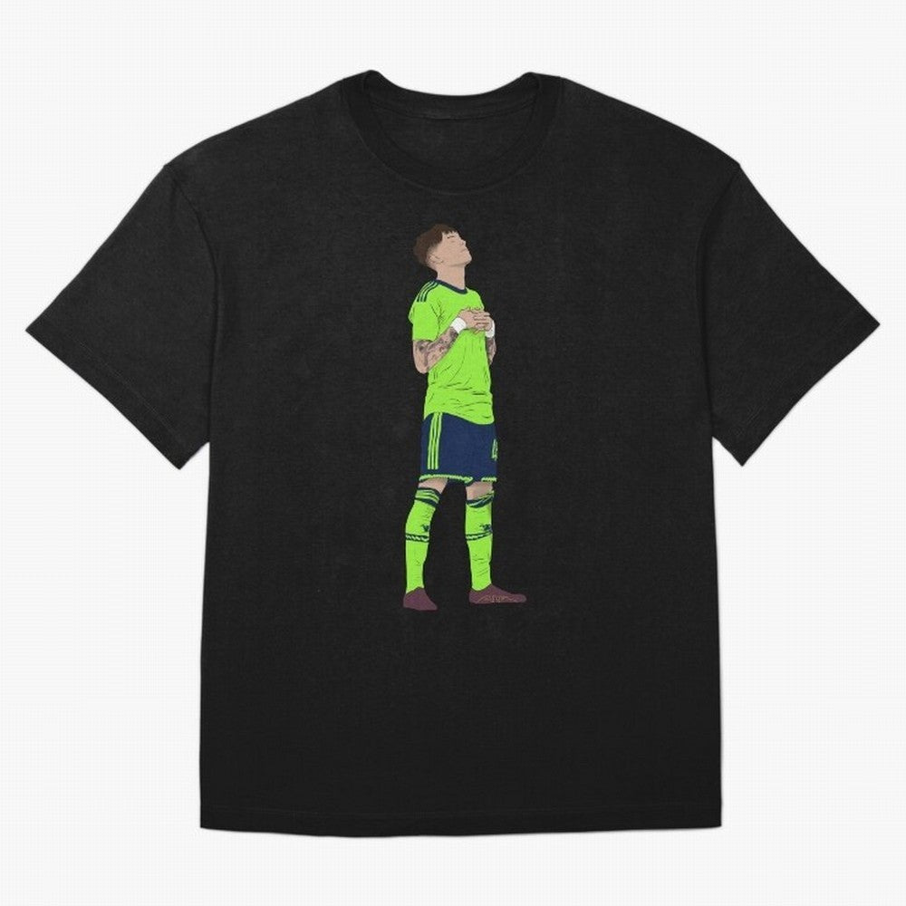 Alejandro Garnacho Ronaldo Peace Goal Celebration Oversized T-Shirt Celebrate the Next Chapter of FIFA World Cup 2026 Spirit, Made for Brazil, Portugal and Argentina, Messi, Neymar and Mbappe, Football Passion, Legendary Performances, Festival