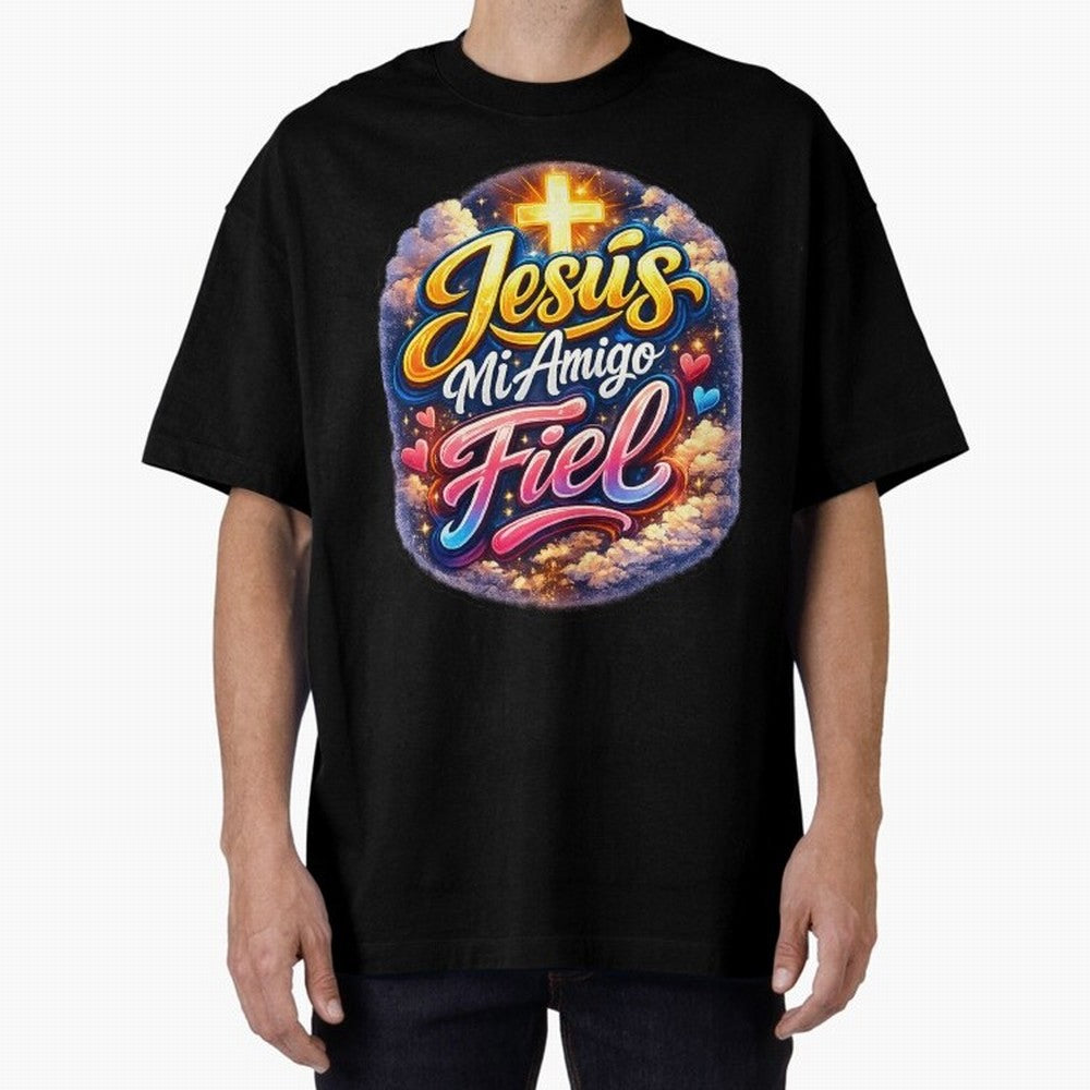 Jesus my faithful friend Oversized T-Shirt Feel the Heartbeat of FIFA World Cup 2026 USA Canada Mexico Spirit, Celebrating Argentina, CR7 and Messi, Supporter Pride, Iconic Celebrations, Legendary Names and Global Match Day Energy; Perfect for