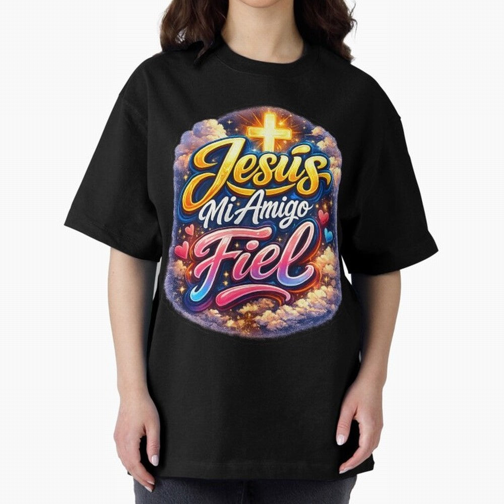 Jesus my faithful friend Oversized T-Shirt Feel the Heartbeat of FIFA World Cup 2026 USA Canada Mexico Spirit, Celebrating Argentina, CR7 and Messi, Supporter Pride, Iconic Celebrations, Legendary Names and Global Match Day Energy; Perfect for