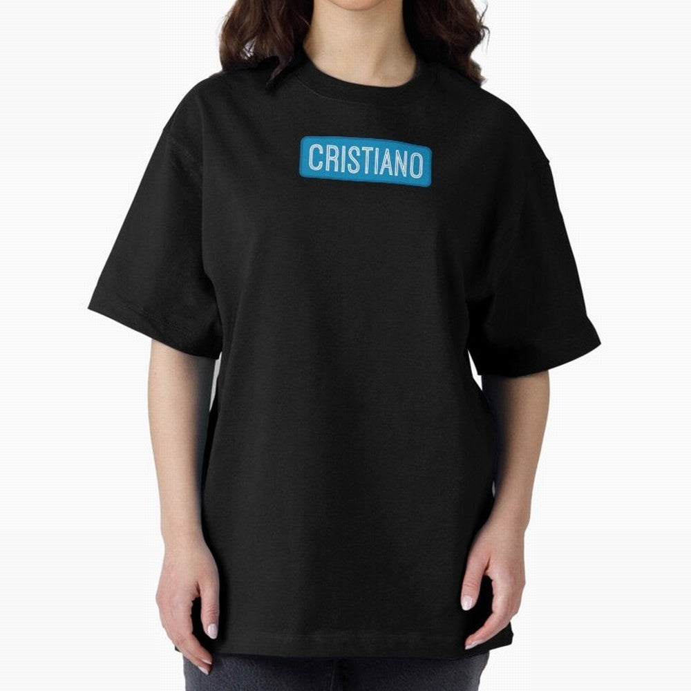 Cristiano Name Oversized T-Shirt Celebrate Supporters United by FIFA World Cup 2026 USA Canada Mexico with Neymar, Argentina and Brazil Energy, Championship Spirit, Famous Goals, Roaring Crowds and International Football Unity; Ideal for Passionate