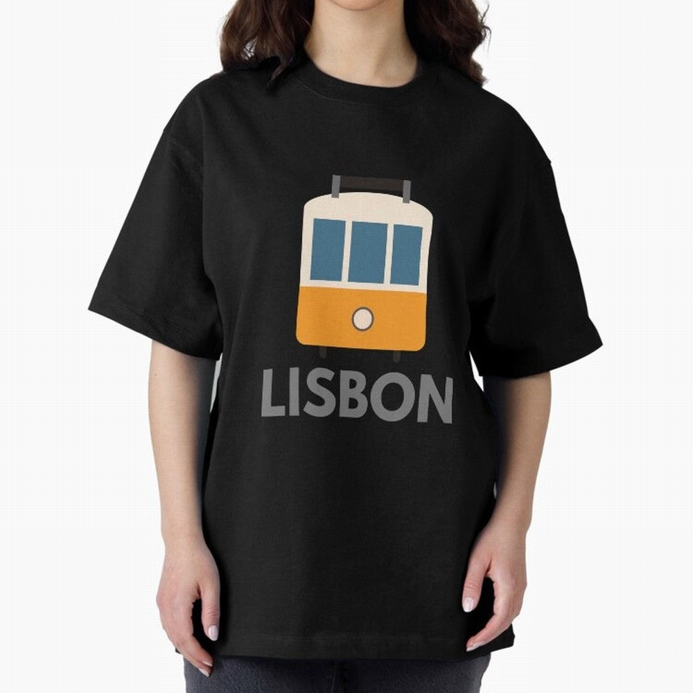Lisboa Tram (Lisbon city, Portugal) Oversized T-Shirt Follow the FIFA World Cup 2026 Journey through Cristiano Ronaldo, Haaland and CR7 Highlights, Portugal, Spain and Germany Pride, Football History, Final Match Energy, Crowd Noise and Once in a