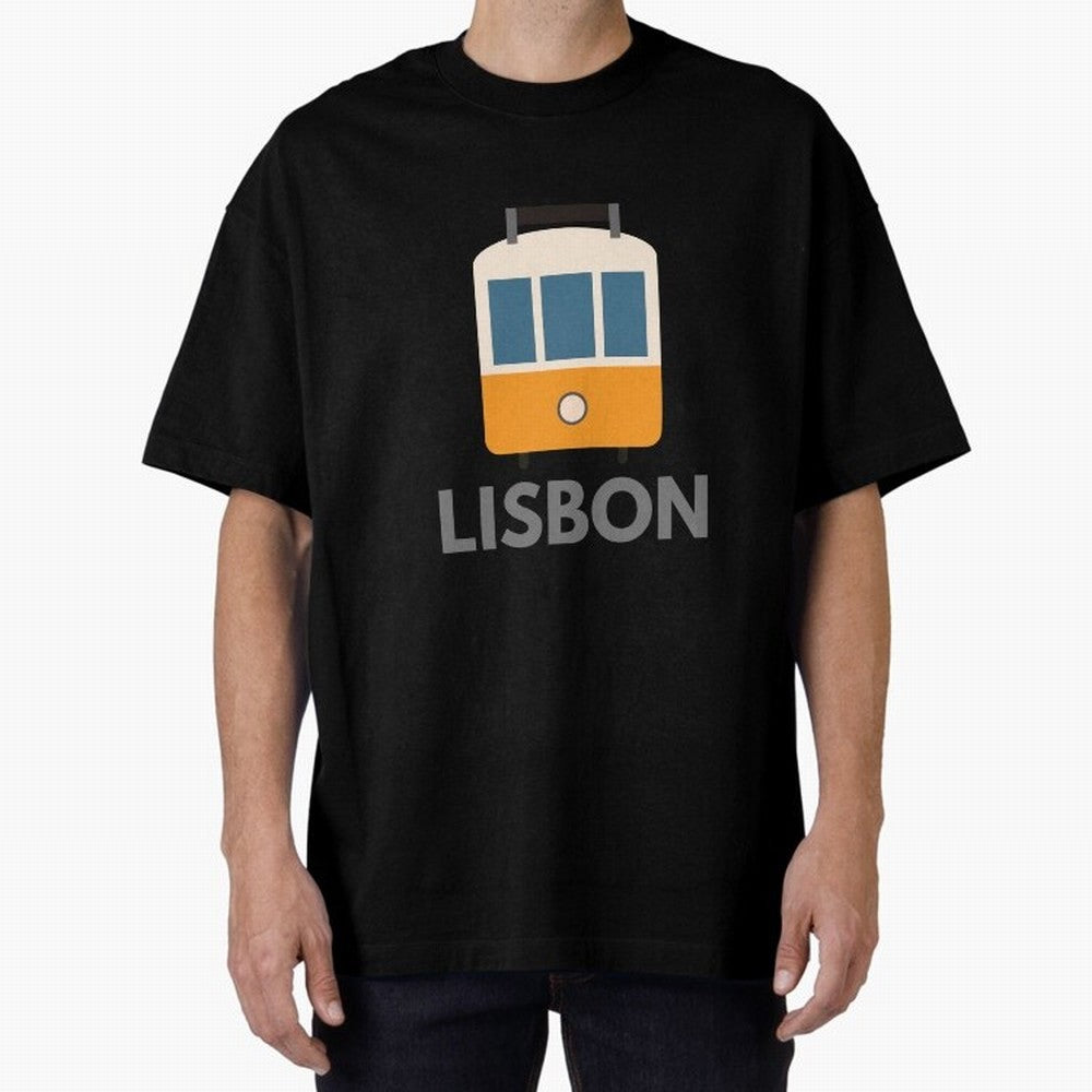 Lisboa Tram (Lisbon city, Portugal) Oversized T-Shirt Follow the FIFA World Cup 2026 Journey through Cristiano Ronaldo, Haaland and CR7 Highlights, Portugal, Spain and Germany Pride, Football History, Final Match Energy, Crowd Noise and Once in a