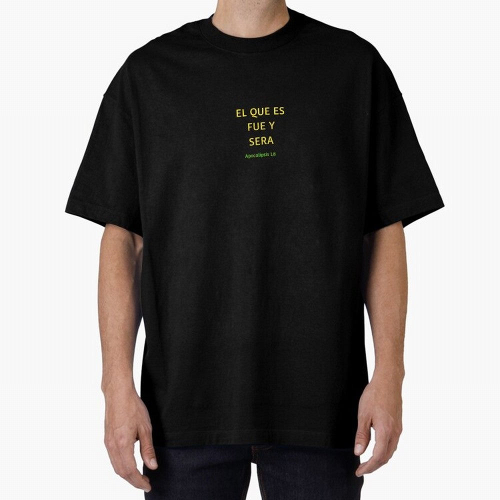 El que es, fue y ser¨¢ ¨C Apocalipsis 1,8 Oversized T-Shirt Represent Football Lovers during FIFA World Cup 2026 USA Canada Mexico for Fans of Mbappe and Brazil, Portugal and Argentina, Bringing Retro Football Energy, Iconic Rivalries, Trophy Chase