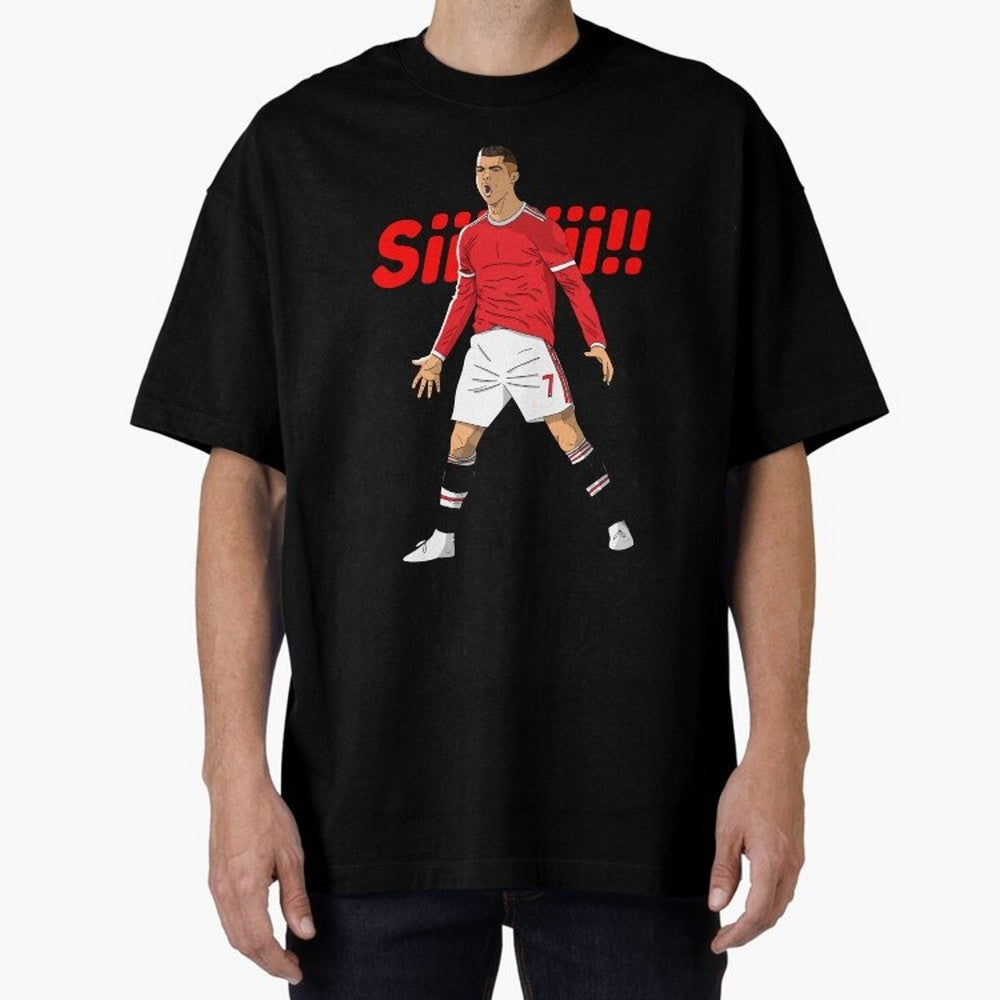 CR7 Siiiii!, Cristiano Ronaldo's trademark goal celebration Oversized T-Shirt Carry National Pride through the FIFA World Cup 2026 Journey through Haaland Highlights, England Pride, Retro Football Energy, Iconic Rivalries, Trophy Chase Drama and