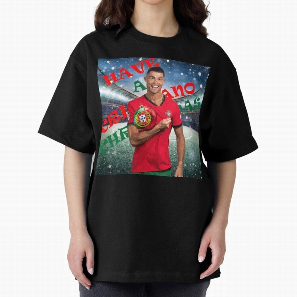 Have a Cristiano Christmas Oversized T-Shirt Join Supporters Worldwide for FIFA World Cup 2026 USA Canada Mexico Connected to Mbappe, England, France and Netherlands Energy, Football History, Final Match Energy, Crowd Noise and Once in a Lifetime