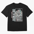 Cristiano Ronaldo Glith Effect Oversized T-Shirt Bring Stadium Energy to FIFA World Cup 2026 USA Canada Mexico for Fans of Haaland and Mbappe and France, Bringing Global Supporter Spirit, Legendary Goals, National Colors and Tournament Celebration;