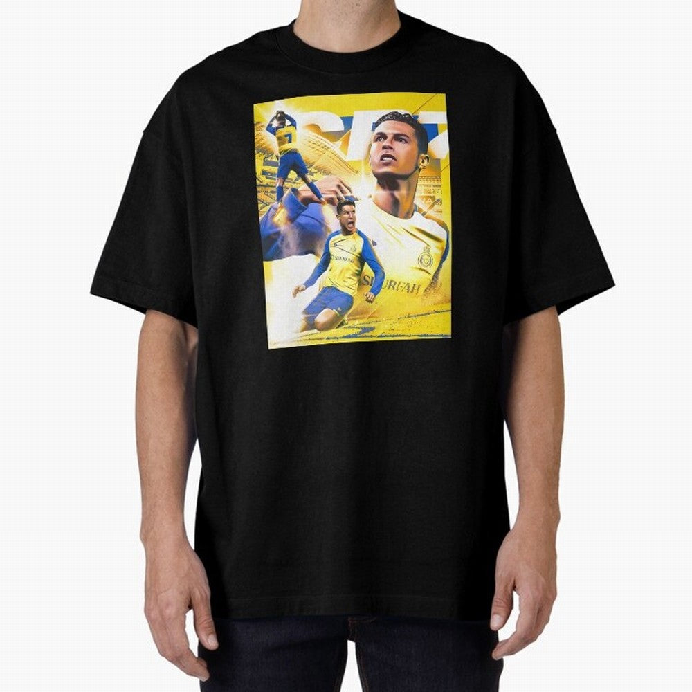 legend footballer yellow Oversized T-Shirt Share the Excitement of FIFA World Cup 2026 USA Canada Mexico Spirit, Featuring Argentina, Cristiano Ronaldo, Fan Favorite Moments, National Team Passion, Big Match Drama and Soccer History; Perfect for