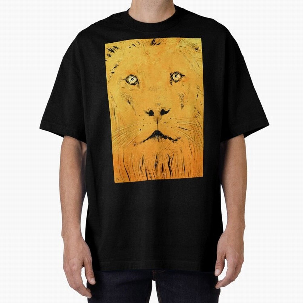 Lion Oversized T-Shirt Wear the Spirit of FIFA World Cup 2026 for Fans of Cristiano Ronaldo and Brazil, Portugal and Argentina, Bringing Vintage Soccer Flavor, Modern Football Stars, National Flags and Final Night Emotion; Perfect for Fans,