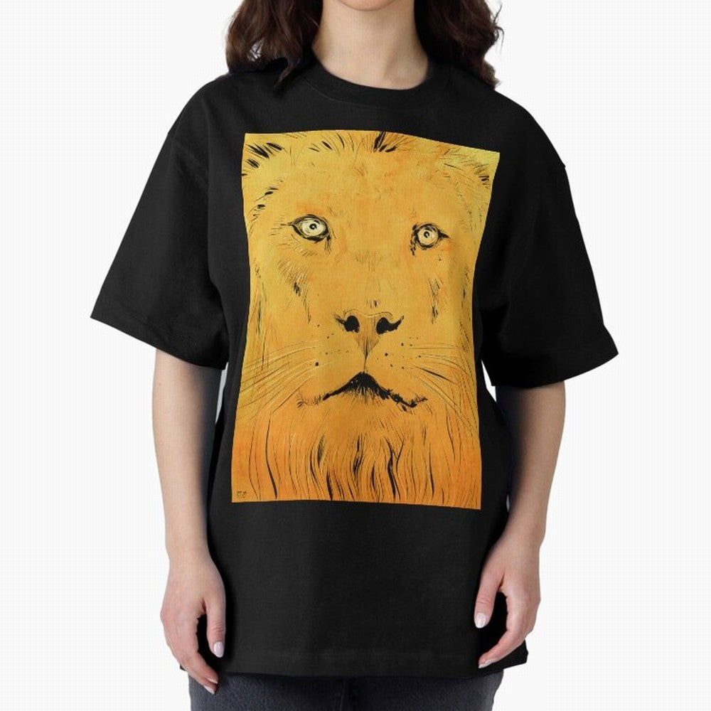 Lion Oversized T-Shirt Wear the Spirit of FIFA World Cup 2026 for Fans of Cristiano Ronaldo and Brazil, Portugal and Argentina, Bringing Vintage Soccer Flavor, Modern Football Stars, National Flags and Final Night Emotion; Perfect for Fans,