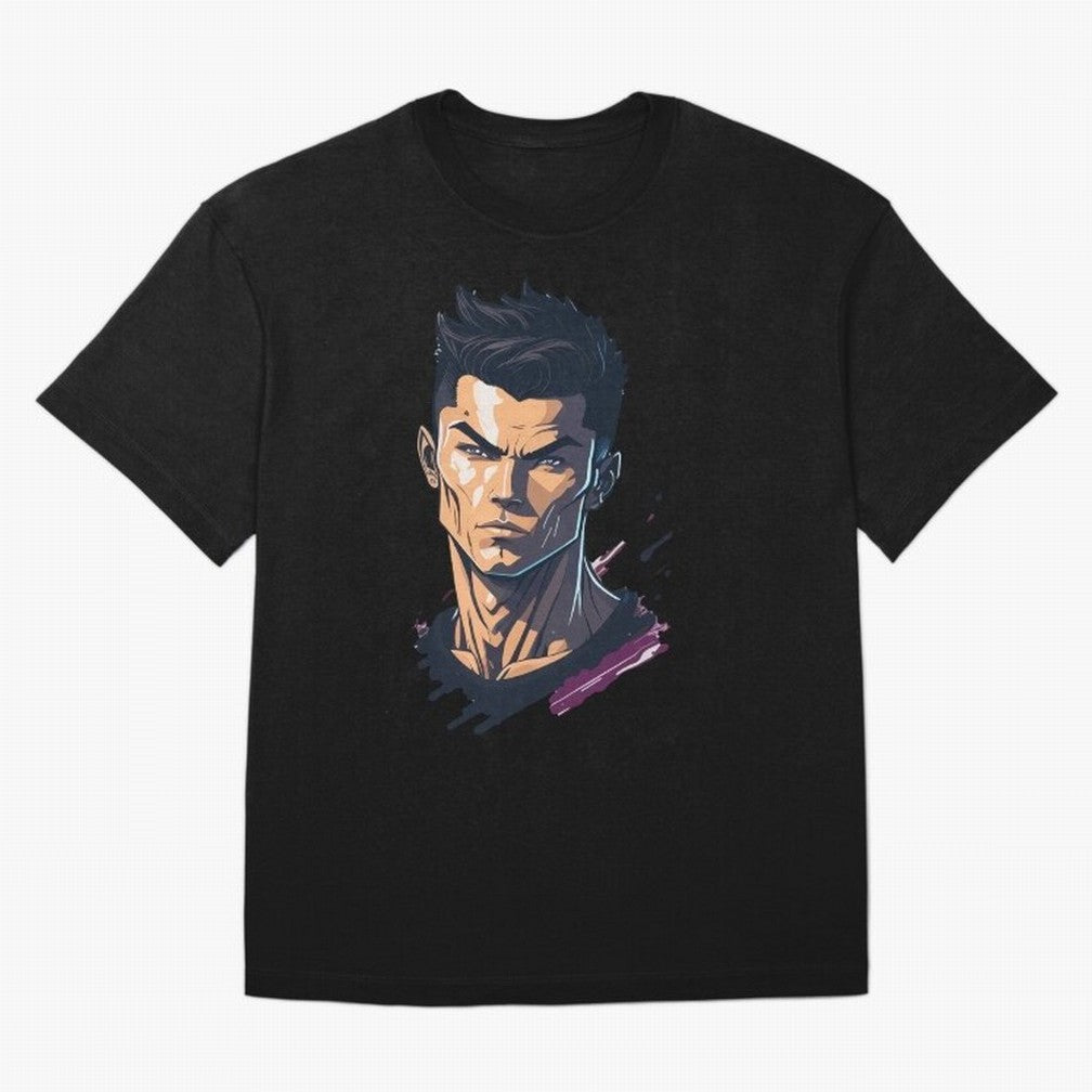 Cristiano Ronaldo Anime Style Oversized T-Shirt Follow Match Day Hype around FIFA World Cup 2026 Group Stage, Neymar, Spain, Football Passion, Legendary Performances, Festival Vibes and Supporter Community; Perfect for People Who Love Argentina,