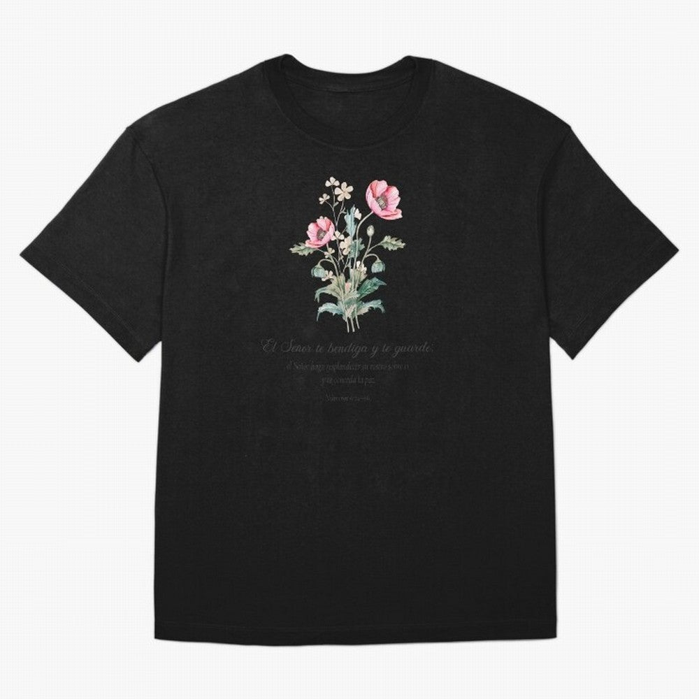 N¨²meros 6:24¨C26 ¨C El Se?or te bendiga y te guarde | Bendici¨®n B¨ªblica Floral | Regalo Cristiano Oversized T-Shirt Show Match Day Excitement for the FIFA World Cup 2026 Group Stage Journey through Mbappe Highlights, Brazil, Portugal and