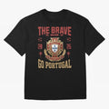 Portugal Soccer 2026 The Brave Nation Vintage Football Fan Design Oversized T-Shirt Make Game Day About FIFA World Cup 2026 Group Stage Centered on Mbappe and Neymar, Spain Energy, Football Passion, Legendary Performances, Festival Vibes and