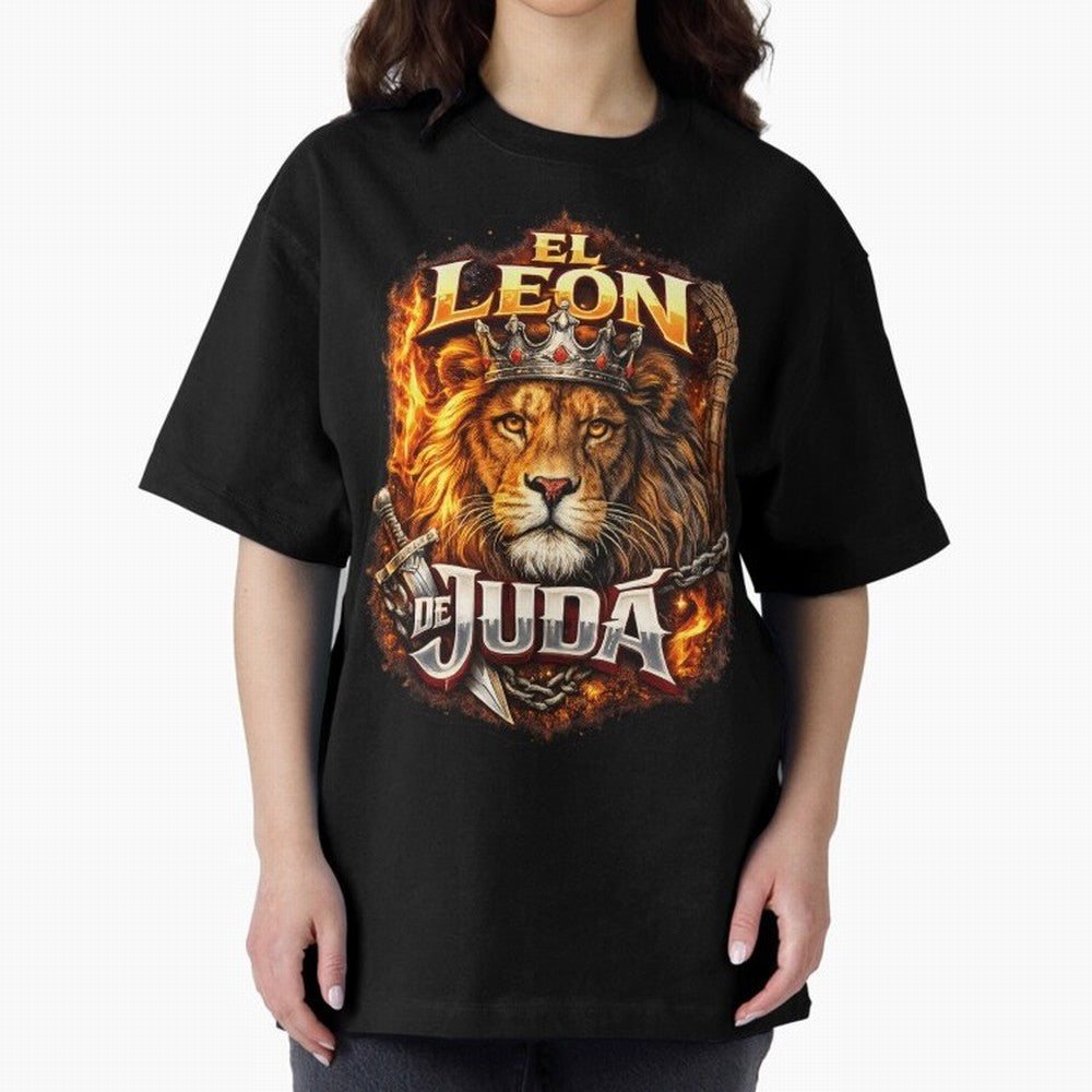 The Lion of Judah Oversized T-Shirt Feel the Roar of FIFA World Cup 2026 for Fans of Messi, CR7 and Mbappe and Brazil, Bringing Sports Nostalgia, International Competition, Famous Players and Unforgettable Victories; Great for Supporters Who Love
