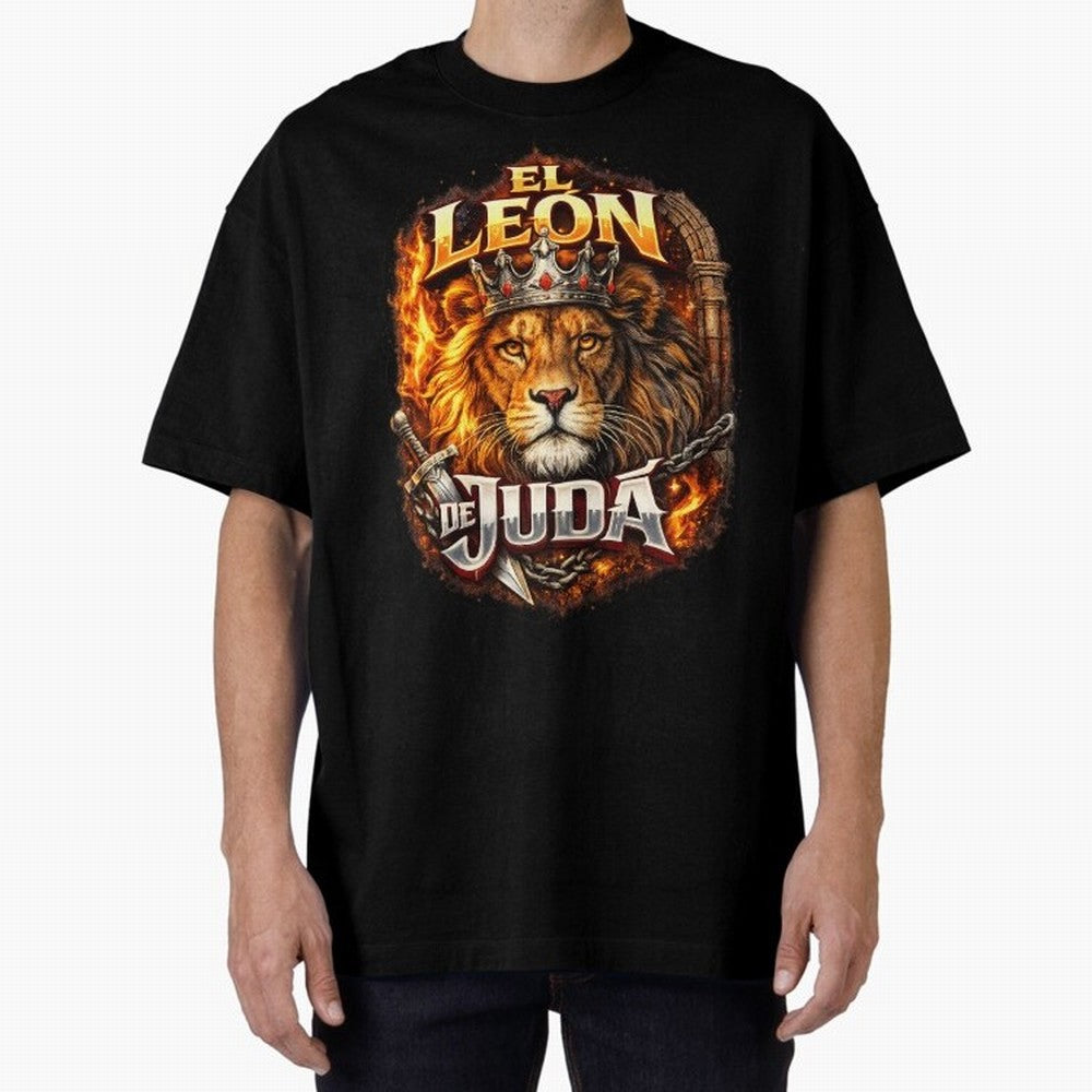 The Lion of Judah Oversized T-Shirt Feel the Roar of FIFA World Cup 2026 for Fans of Messi, CR7 and Mbappe and Brazil, Bringing Sports Nostalgia, International Competition, Famous Players and Unforgettable Victories; Great for Supporters Who Love