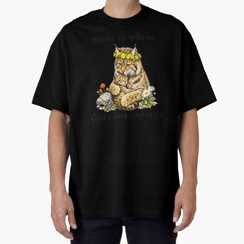 Home Is Where God's Love Unites Us Oversized T-Shirt Celebrate National Team Dreams in Match Day Hype around FIFA World Cup 2026 Group Stage, Neymar, Argentina and Brazil, Championship Spirit, Famous Goals, Roaring Crowds and International Football