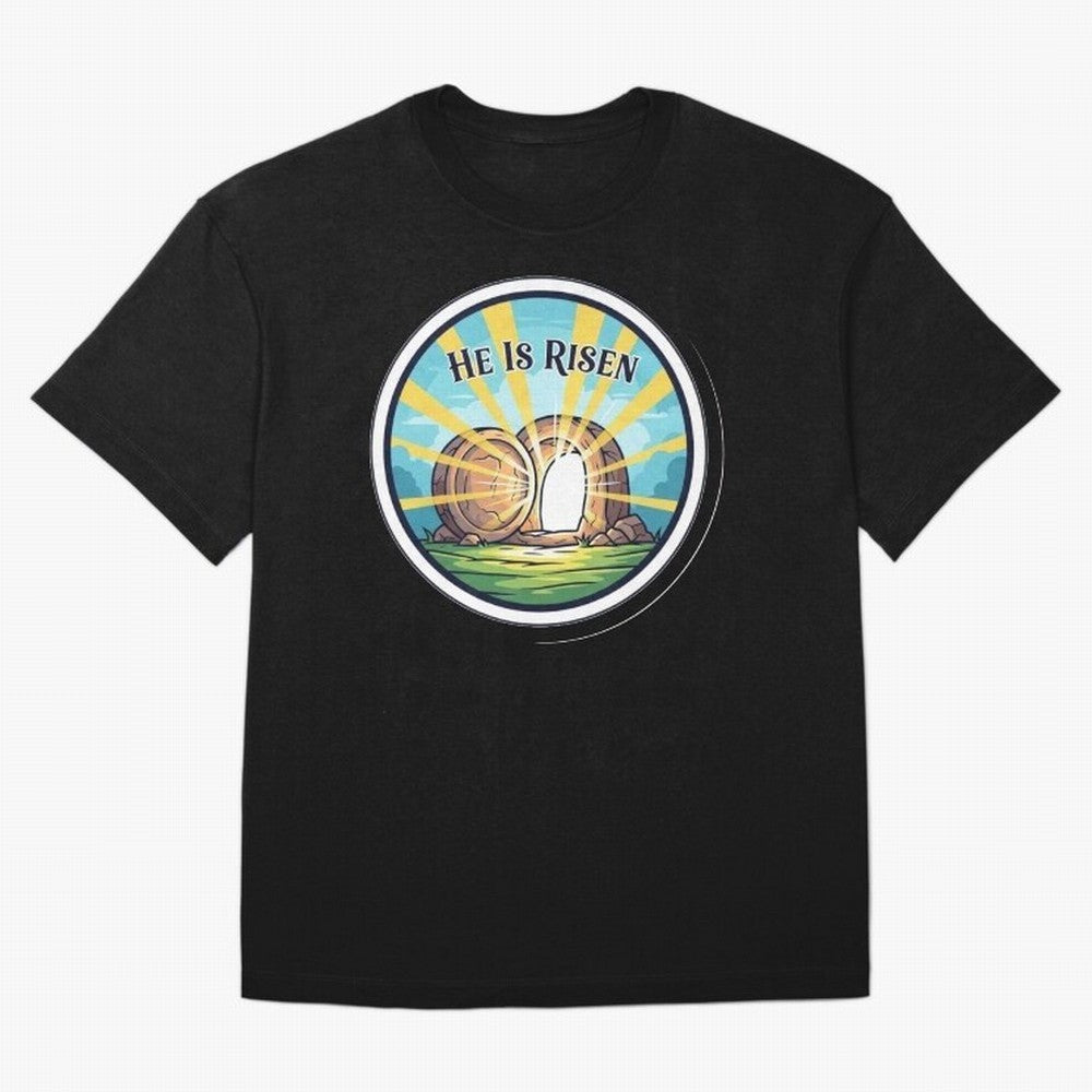 He Is Risen Indeed Easter Faith Sticker Oversized T-Shirt Bring Bold Fan Energy to Global Football Passion for FIFA World Cup 2026 USA Canada Mexico, Made for Haaland, England, Football Passion, Legendary Performances, Festival Vibes and Supporter