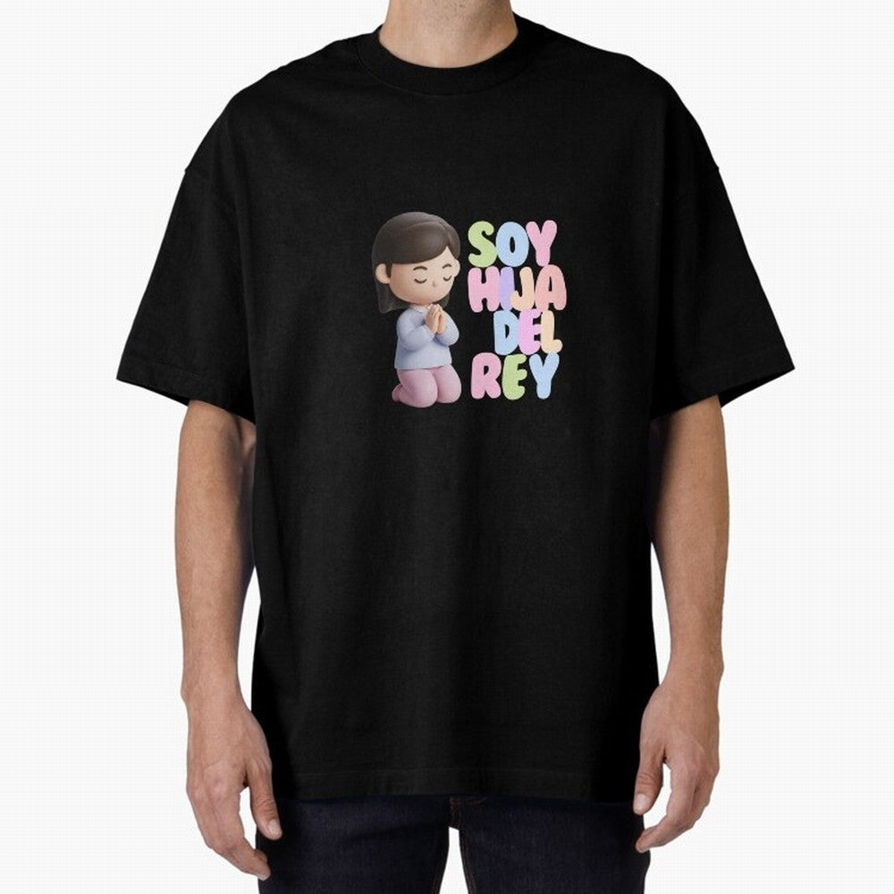Soy Hija del Rey | Dise?o Cristiano Dulce en Colores Pastel Oversized T-Shirt Bring Champion Energy into Global Football Passion for FIFA World Cup 2026 Group Stage, Featuring Cristiano Ronaldo, Haaland and CR7, Spain, Champion Mindset, Group Stage