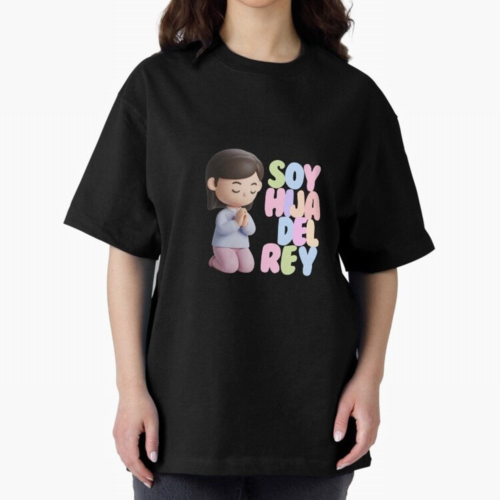Soy Hija del Rey | Dise?o Cristiano Dulce en Colores Pastel Oversized T-Shirt Bring Champion Energy into Global Football Passion for FIFA World Cup 2026 Group Stage, Featuring Cristiano Ronaldo, Haaland and CR7, Spain, Champion Mindset, Group Stage
