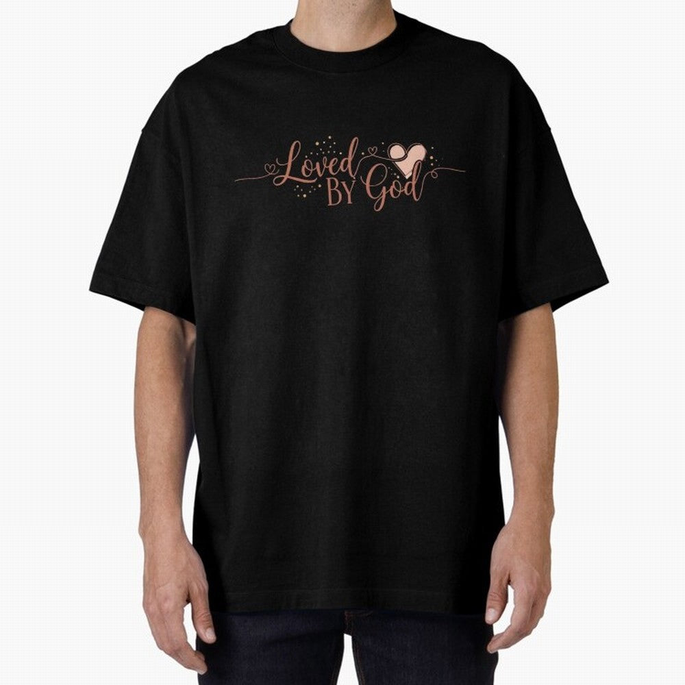 Loved by God Oversized T-Shirt Celebrate National Team Dreams in the FIFA World Cup 2026 Journey through Messi, CR7 and Mbappe Highlights, England Pride, Supporter Pride, Iconic Celebrations, Legendary Names and Global Match Day Energy; Great for