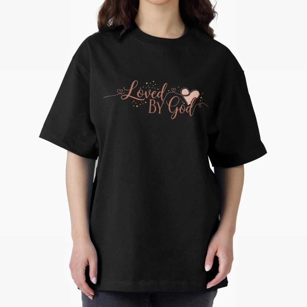 Loved by God Oversized T-Shirt Celebrate National Team Dreams in the FIFA World Cup 2026 Journey through Messi, CR7 and Mbappe Highlights, England Pride, Supporter Pride, Iconic Celebrations, Legendary Names and Global Match Day Energy; Great for
